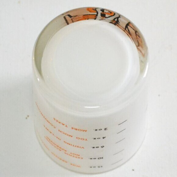 Vintage MCM Whimsical Risque Drink Glass Business Man's Night Cap Barware - Picture 6 of 6